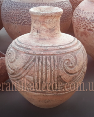 Керамічна Трипільська ваза ts-2 ангоб