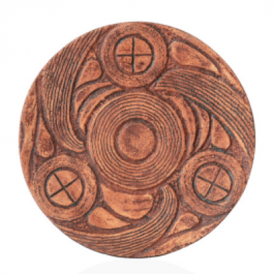 Декоративна тарілка "Народження світів" d30 ангоб