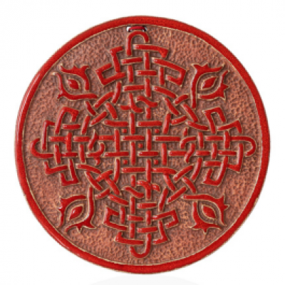 Декоративна тарілка-диск "Обережний Хрест" d24 глазур