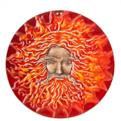 Керамічне панно "Cварог" d24 глазур