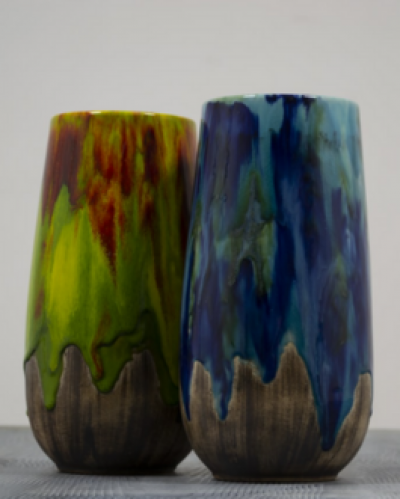 Керамічна ваза "Банан 1" глазуроване покриття