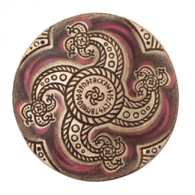 Декоративна тарілка "Рунічна Сварга" d38 розпис