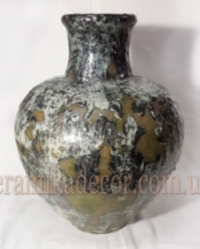 Керамічна ваза "Застигла лава" глазур