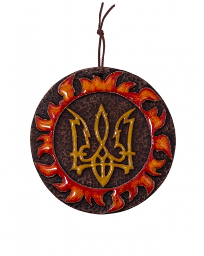 Плакетка "Тризуб" в глазурованому покритті