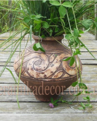 Керамічна Трипільська ваза ts-1 ангоб