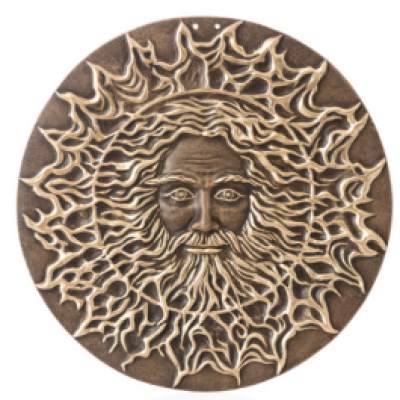 Керамічне панно "Cварог" d40 золото