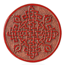 Декоративна тарілка-диск "Обережний Хрест" d24 глазур
