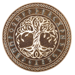 Диск рунічне дерево d41 золото