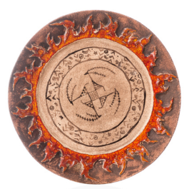 Декоративна тарілка "Небесні олені" d30 глазур