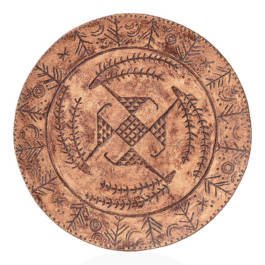 Декоративна тарілка "Небесні олені" d30 ангоб