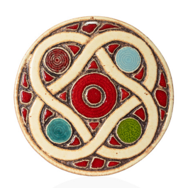 Декоративна тарілка-диск "П'ятий елемент" глазур