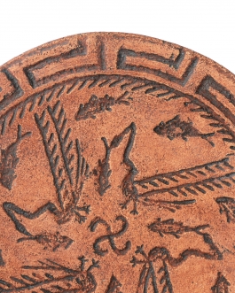 Декоративна тарілка "Дракони" d30 ангоб