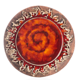 Декоративна тарілка "Спіраль" d30 глазур